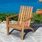 Costway Patio Acacia Wood Adirondack Chair Lounge Armchair sturdy Outdoor Garden Yard